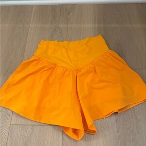 Sunny Orange Women's Athletic Shorts